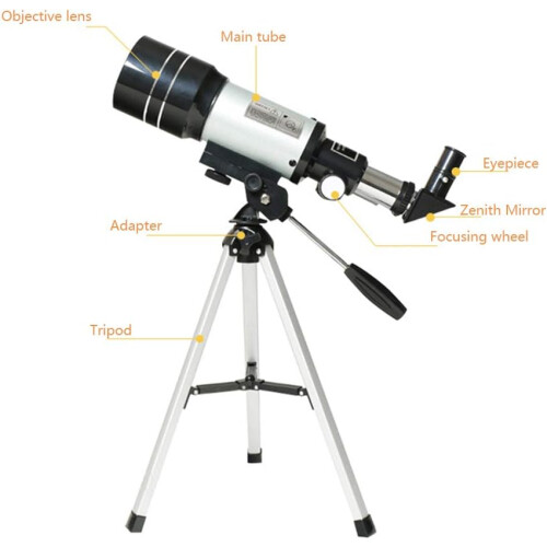 Kids 70mm Astronomical Telescope 150X  Science Space Astronomical Refractor 1