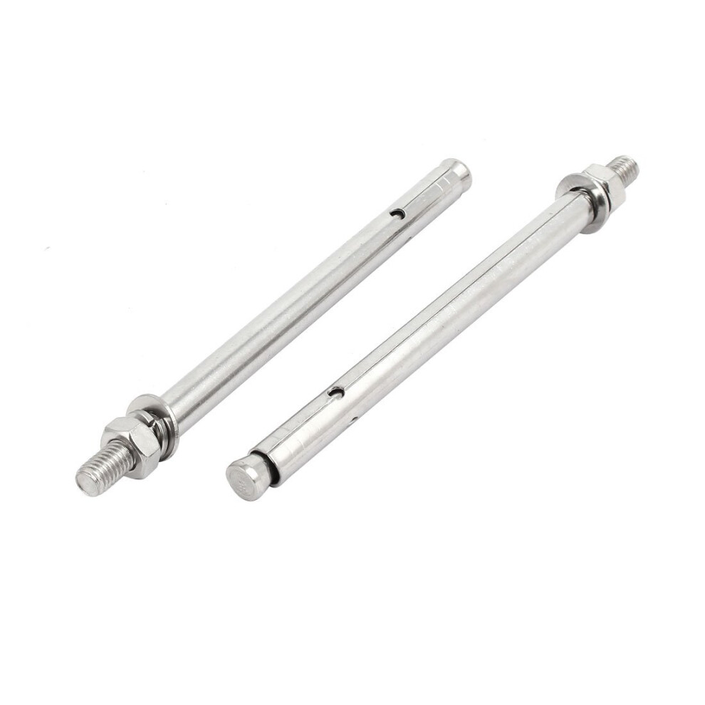 Iivverr M8x150mm 304 Stainless Steel Air Condition Fitting Sleeve Anchor Expansion Bolt 2Pcs 395291773949