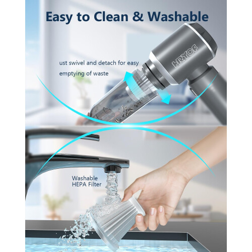 Mini Cordless High Power Rechargeable Vacuum for Car Small Handheld Size 2