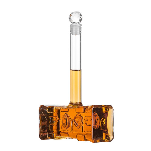 Hammer-shaped whiskey decanter liquor bottle 13.5Oz