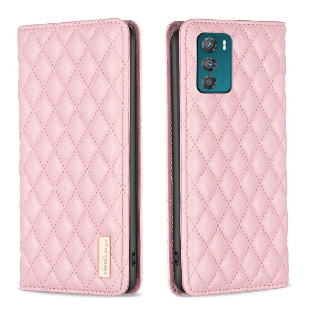 (Pink) Flip Case For Motorola Moto G42 Wallet Full Protection Card Slots Holder Magnetic Closure Shockproof Pink 764563094974