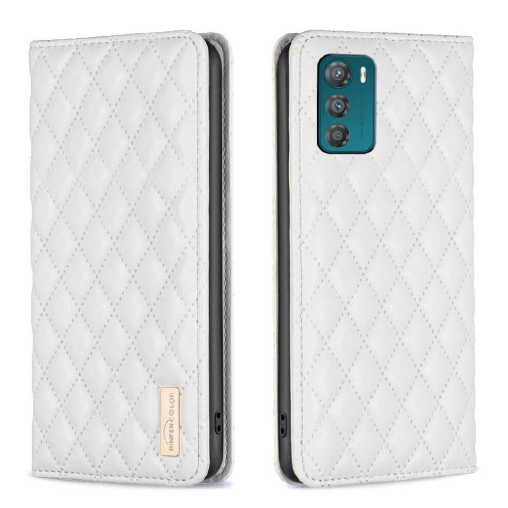 (White) Flip Case For Motorola Moto G42 Wallet Full Protection Card Slots Holder Magnetic Closure Shockproof White 764563094950
