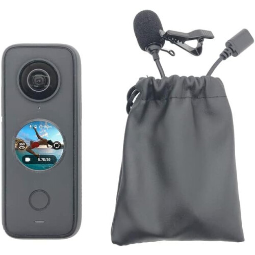 Compatible with Insta360 One X2 / X3 Type C Lavalier Microphone External High Fidelity Recording 2