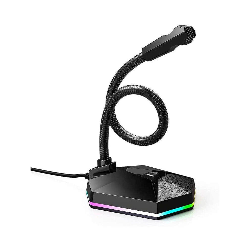 Computer Usb Microphone Lightemitting Flexible Free Drive Hd Sound Card Noise Reduction Microphone Onekey Switch 395291781111