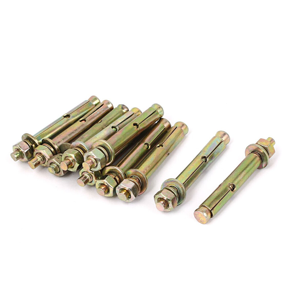 Iivverr 8Mmx60mm Metal Hex Nut Washer Concrete Sleeve Anchors Expansion Bolts Screws 10Pcs 395291781609