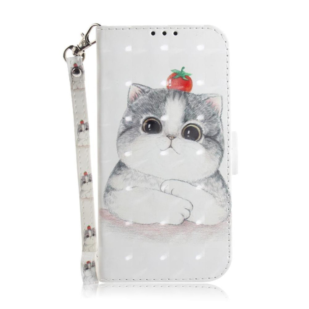 (C10) 3D Painted Protective Case For Motorola Moto G84 Lanyard Card Slots Magnetic Closure Wallet Pu Leather 764563095957