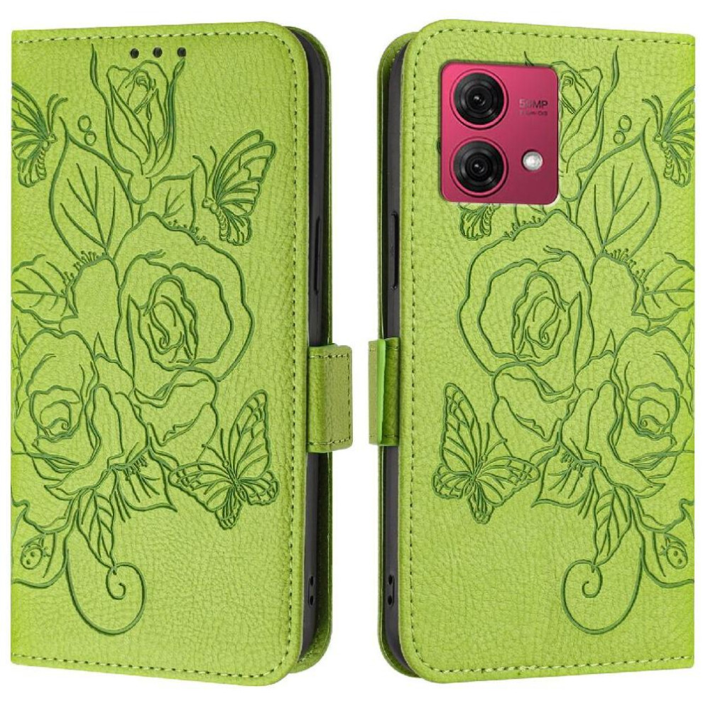 (Green) Case For Motorola Moto G84 5G Pu Leather Magnetic Wallet With Credit Card Slot Green 764563096121