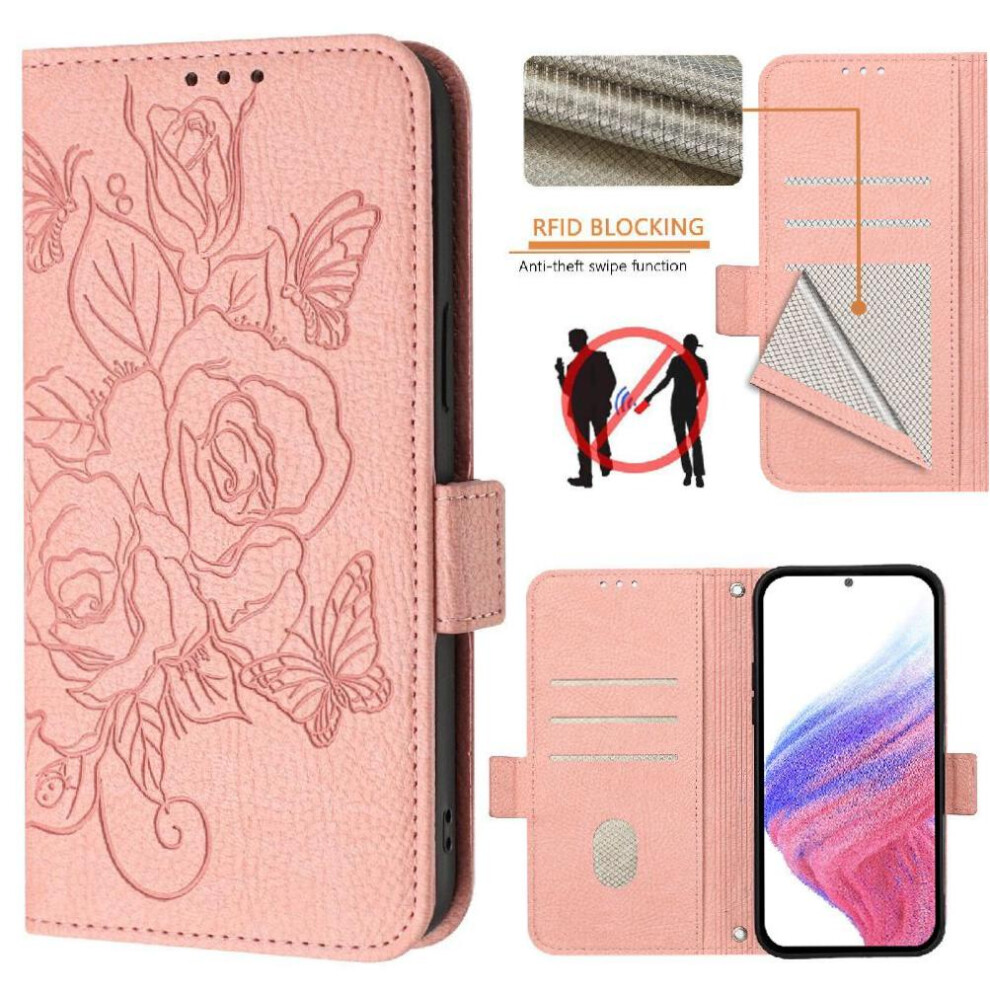 (Pink) Case For Motorola Moto G84 5G Pu Leather Magnetic Wallet With Credit Card Slot Pink 764563096152