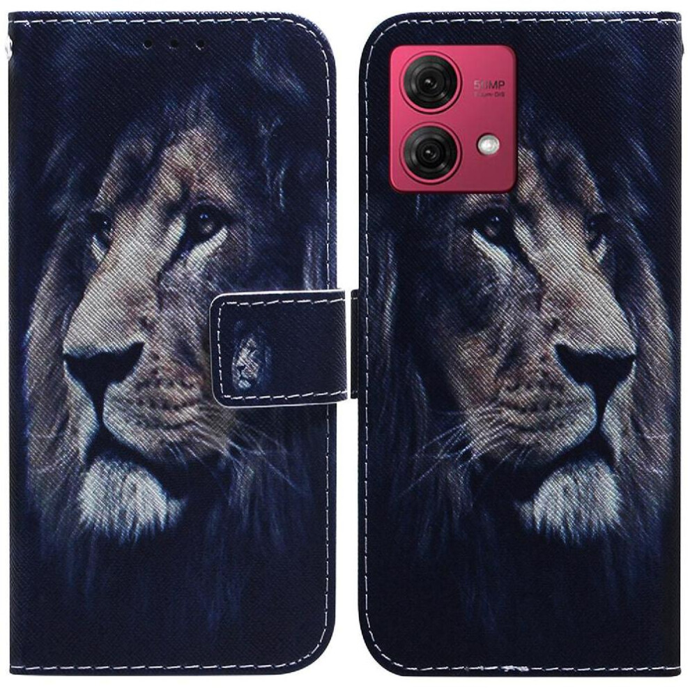 (C6) Flip Case For Motorola Moto G84 Painted Wallet Pu Leather Magnetic Closure Card Slots 764563096350