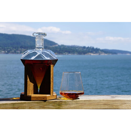 1 set rhinestone whiskey decanter forlywed gift 1000ml 2