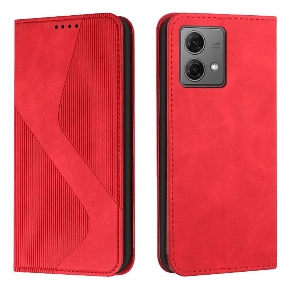 (Red) Case For Motorola Moto G84 Pu Leather Magnetic Card Slots Holder Wallet Kickstand Folio Flip Red 764563097623