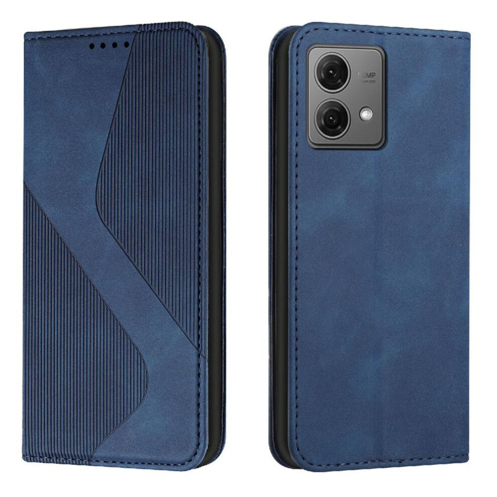 (Blue) Case For Motorola Moto G84 Pu Leather Magnetic Card Slots Holder Wallet Kickstand Folio Flip Blue 764563097647