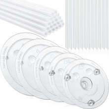 40 Pieces Plastic Cake Dowel Rods Set for Tiered Cakes