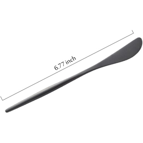 6 Pack Butter Knife Cheese Spreader  Set with Matte Finish for Kitchen Use Slim Design 1