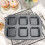 Nonstick Square Brownie Pan for Oven Baking with 6 Cavity 4