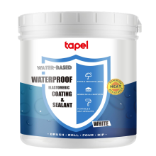 Tapel Liquid Rubber Roof Coating 1L White Waterproof Sealant Paint