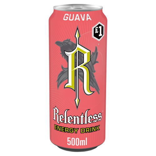 Relentless Guava Energy Drink 500ml (Pack of12) 2