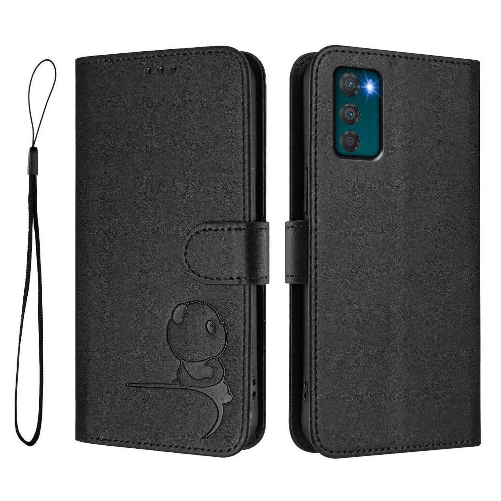 (Black) Phone Case For Motorola Moto G42 4G Magnetic Card Slots Holder Kickstand Pu Leather Flip Folio Rfid Blocking Black 764563101498