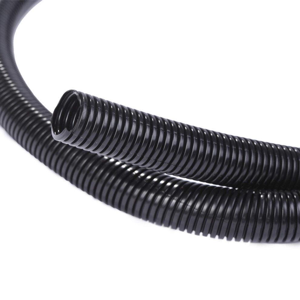 25Ft Black Split Wire Loom Tubing For Cable Management 3/4 Inch 6493810888144