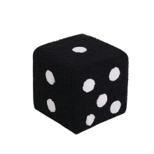 Cute Dice Ottoman Stool,Fluffy Entrance Hall Change Shoes Footrest Removable Washable