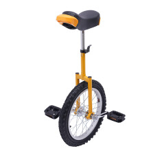 Unicycle, Classic Yellow One Wheel Bike with Excellent Steel Frame Wheel Unicycle