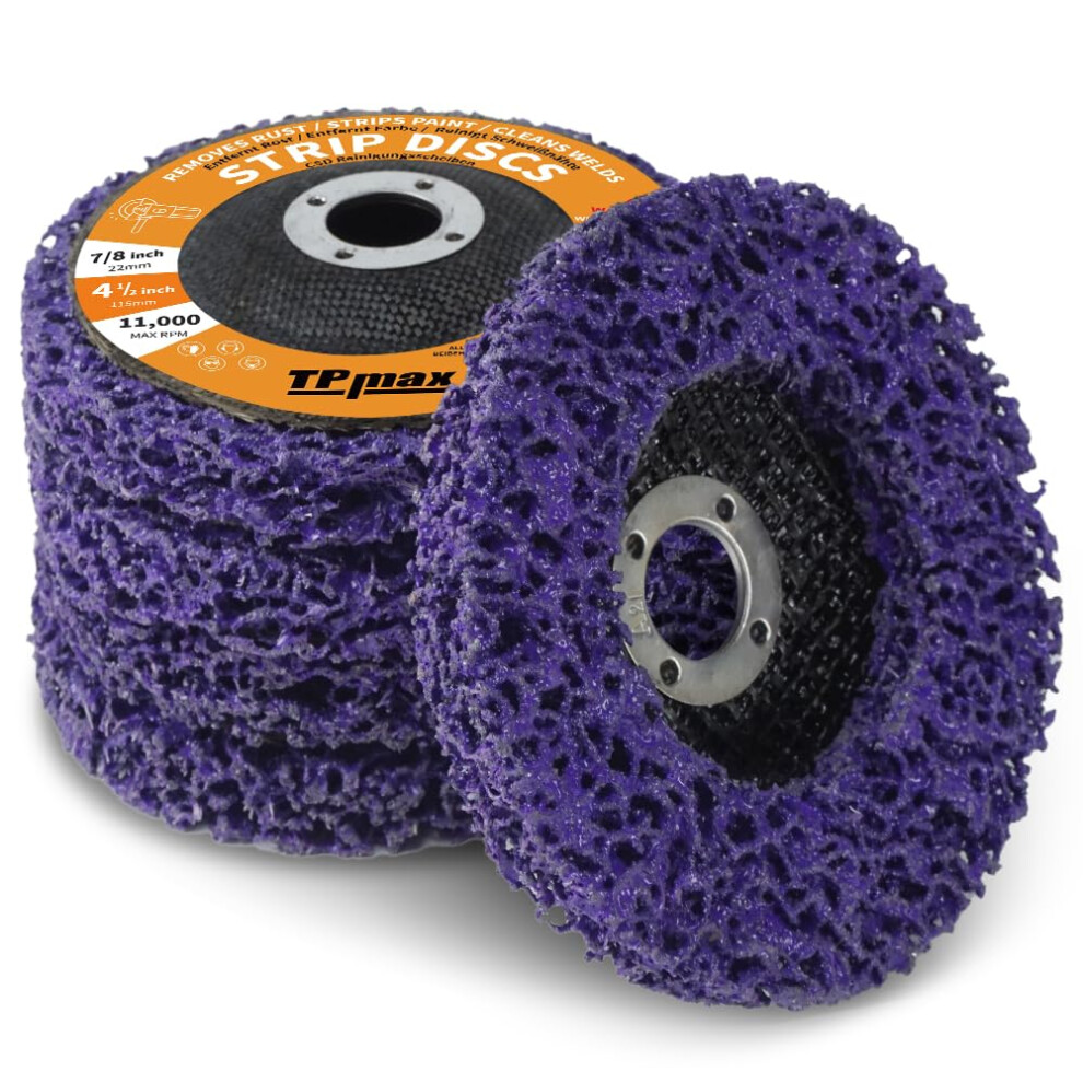 5 Pack Purple Stripping Discs For Remove Paint And Oxidation 4-1/2' X 7/8' Refï¼Bgb 6493810953644