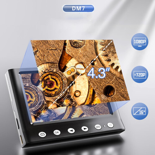 LCD Digital Microscope with 8 Adjustable LED Light Multifunction Microscope for Circuit Board Inspection  Skin Analysis 2