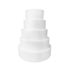 5 Set Round Cake Dummy for Wedding Cakes 4' High by 8', 10', 12', 14', 16' Round