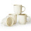 4 Set Vanilla White Coffee Mugs Microwave and Dishwasher Safe Kitchen Use 13oz 1