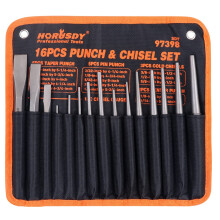 16 Piece Punch and Chisel Set for Crafting and Woodworking Projects