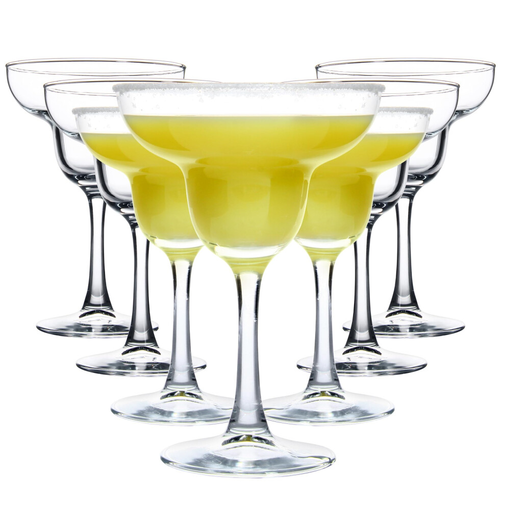 7 Glasses Margarita Glasses Set Classic Clear for Housewarming 10 Ounce Capacity