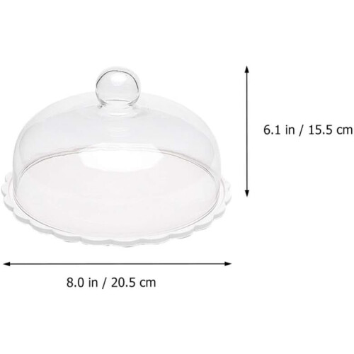 Clear Ceramic Cake Plate Dessert Holder Decorative Serving Tray 1