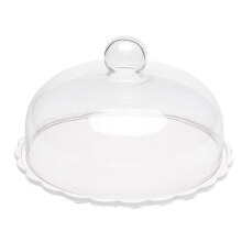 Clear Ceramic Cake Plate Dessert Holder Decorative Serving Tray