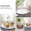 Clear Ceramic Cake Plate Dessert Holder Decorative Serving Tray 5