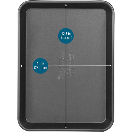 Nonstick Cookie Sheet Baking Pan for Baking 12.5'' x 9.1'' x 1.1'' 2