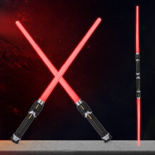 2 in 1 Button Pop-up Light-Emitting Saber Retractable LED Dual Laser for 's Realistic Handle for The Galaxy Warrior
