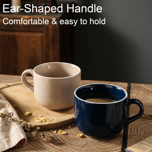 Jumbo Porcelain Soup Mug for Cappuccino and Latte 2