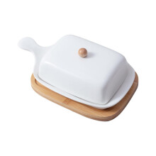 Ceramic Butter Dish for Countertop Kitchen 4.3'L x 2.6'W x 1.3'H