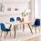 (Blue, 4) 2/4/6x Dining Chairs metal Legs Home office 8