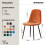 (Orange, 2) 2/4/6x Dining Chairs metal Legs Home office 3