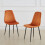 (Orange, 2) 2/4/6x Dining Chairs metal Legs Home office 7