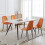 (Orange, 4) 2/4/6x Dining Chairs metal Legs Home office 7