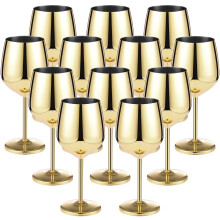 12 Pack Stainless Steel Unbreakable  Glasses for Camping 18 oz