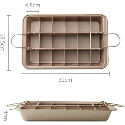 Brownie Pan Non-Stick for Brownies with 18 Pre-slice 1