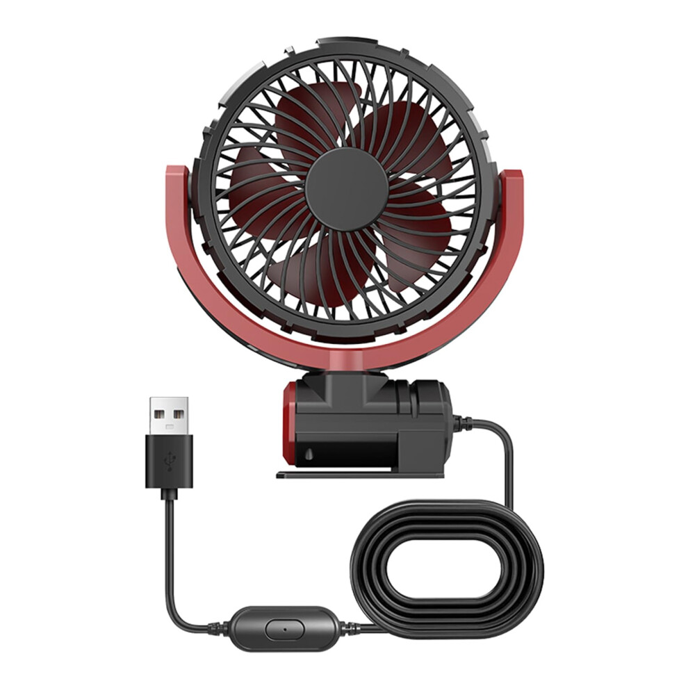 Upgraded Single Head 12V/24V Fan For Car With Powerful Cooling 360Rotation 3 Speed Desk Fan For Car Home 395291804049