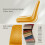 (Yellow, 2) 2/4/6x Dining Chairs metal Legs Home office 6