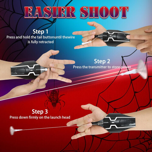 Upgrade 2.0 Spider Web Shooter for Superhero Role Play 2
