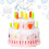 Automatic Birthday Cake Bubble Maker Blower with Solution for Kids Outdoor Indoor Play Easter Party Toy Gift Ref：bFY 1
