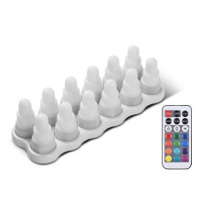 Rechargeable RGB LED Tea Wax Light Electronic Tea Candle Lamp EU Plug