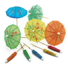 Norpro Multicolor 24-Pack Decoratieve Cocktail Paraplu Prikkers 4 /10 cm